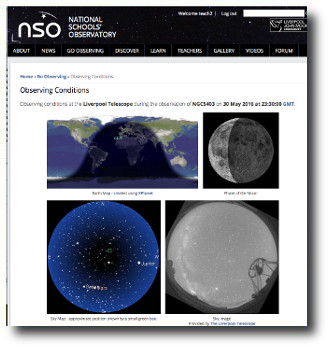 Observation Conditions page
