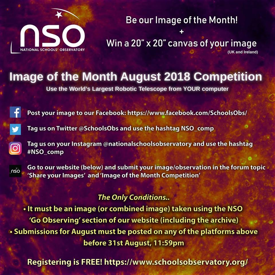 Image of the Month competition information sheet August 2018