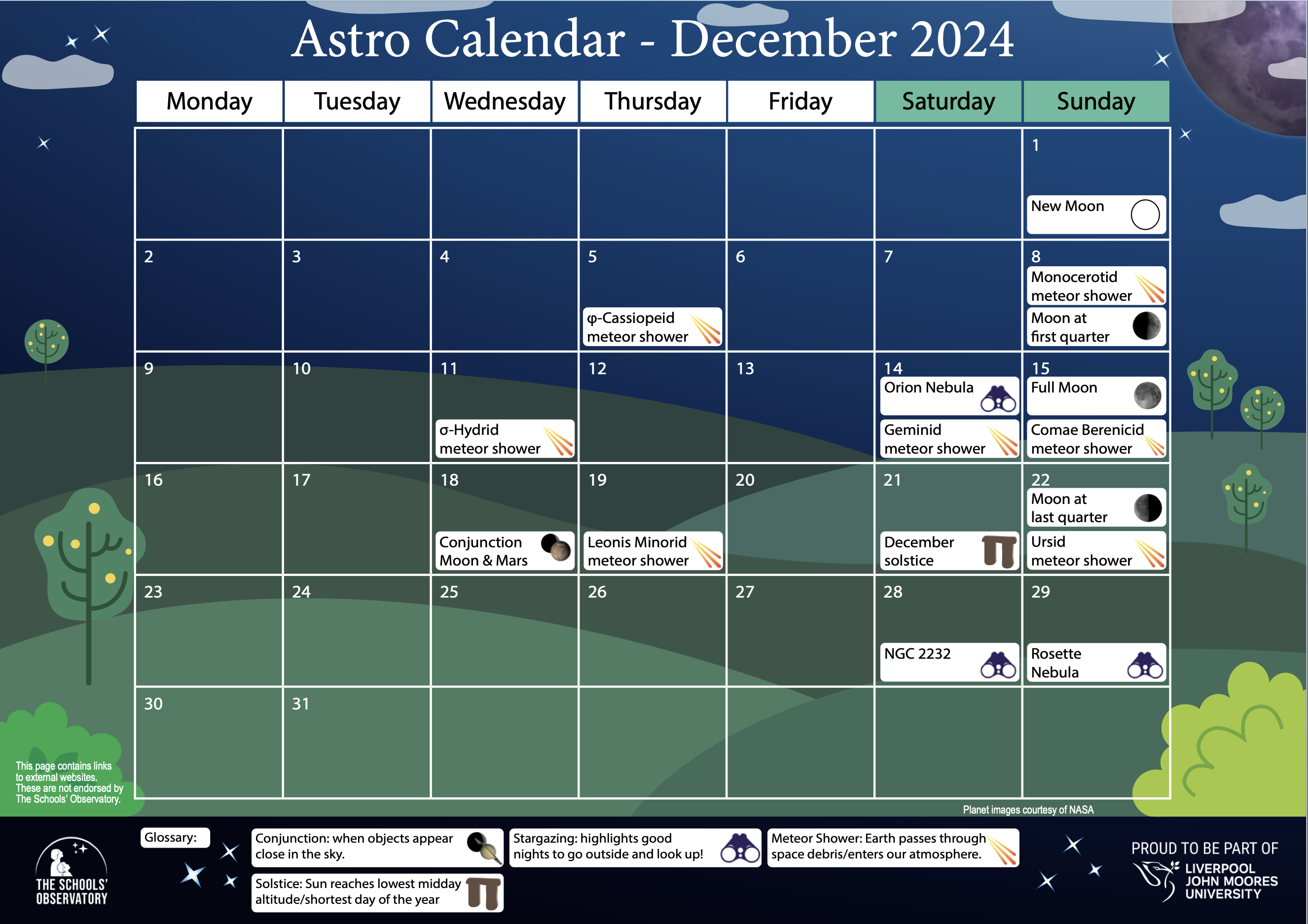 Image of February's Astro Calendar