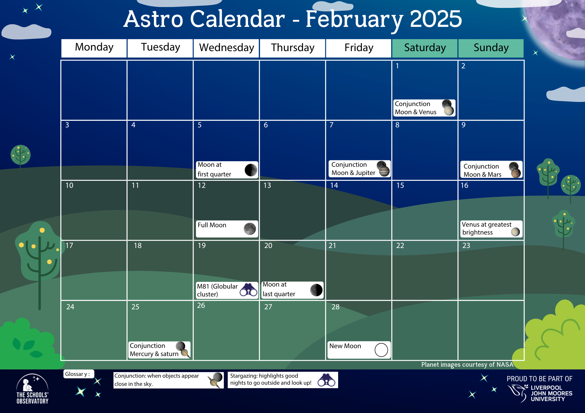 Image of February's Astro Calendar