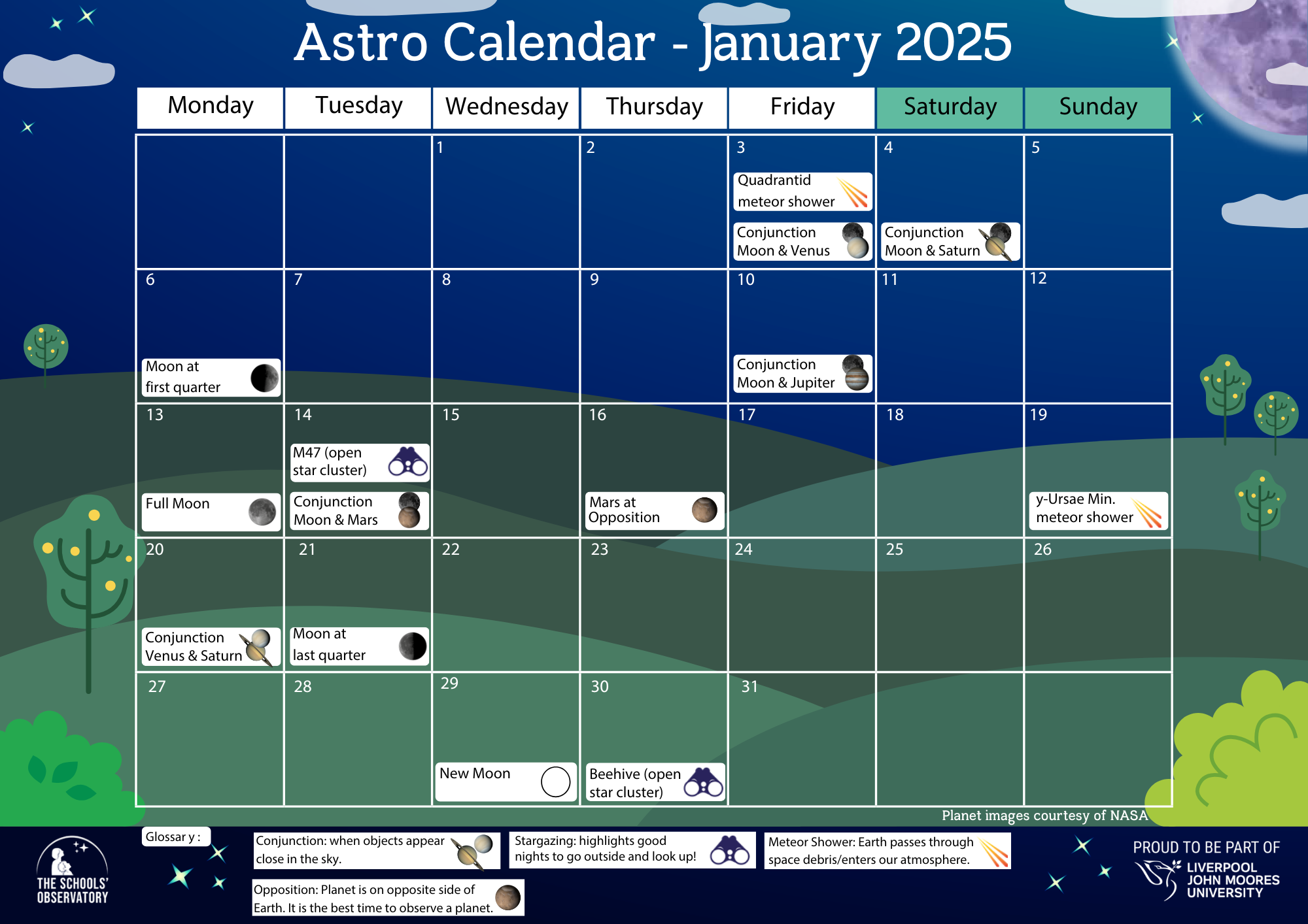 Image of February's Astro Calendar