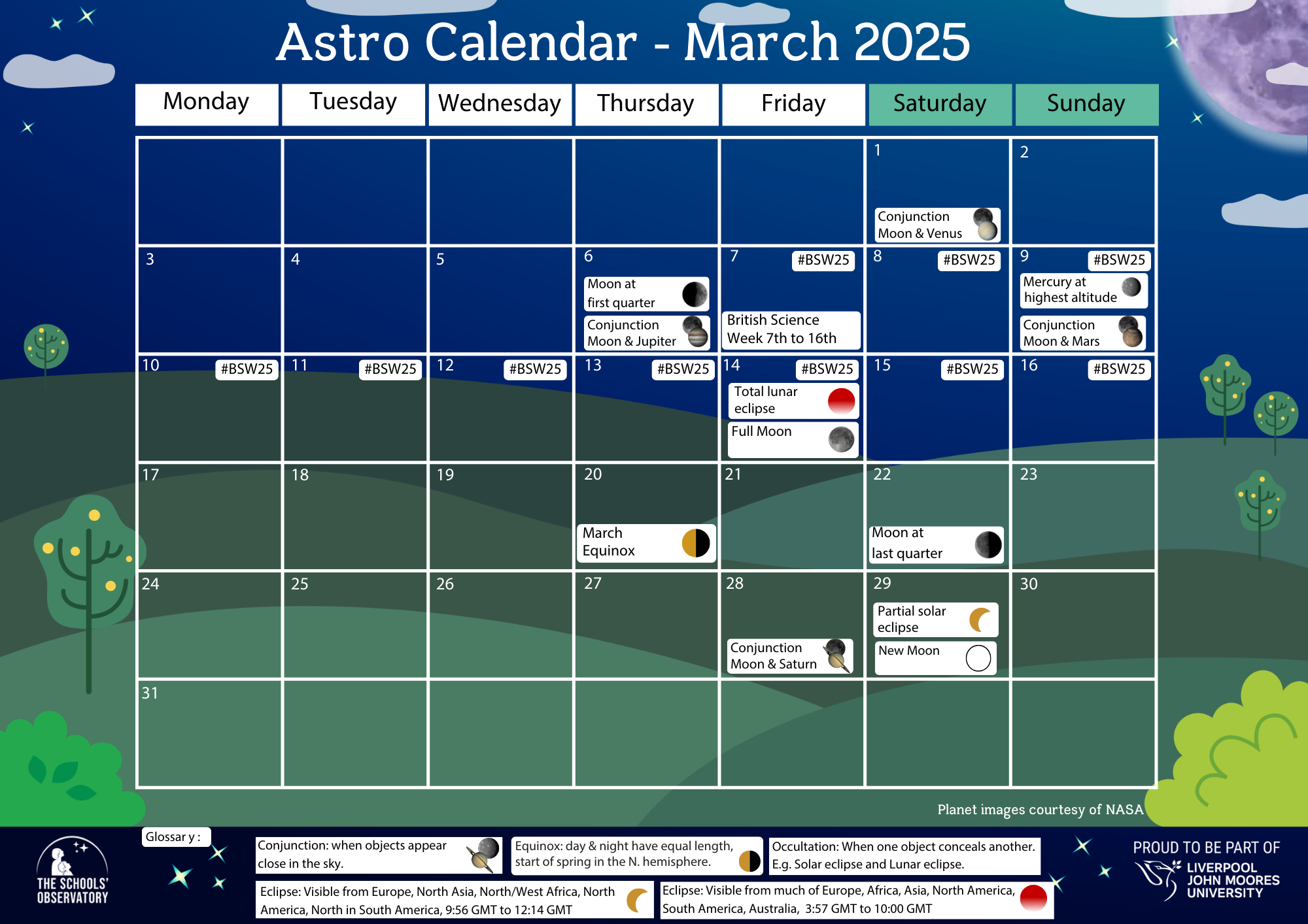 Image of February's Astro Calendar