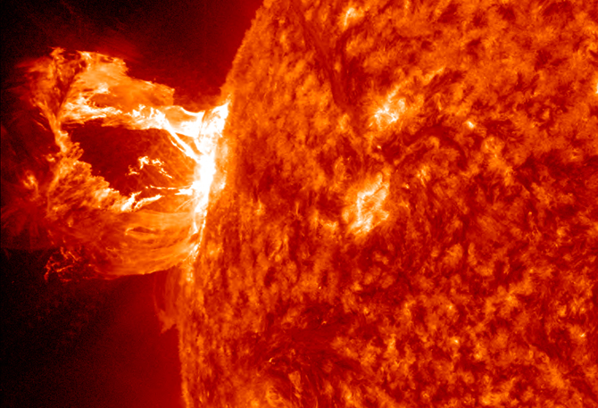 Image of a solar flare