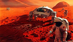 Artist's impression of a human Mars colony