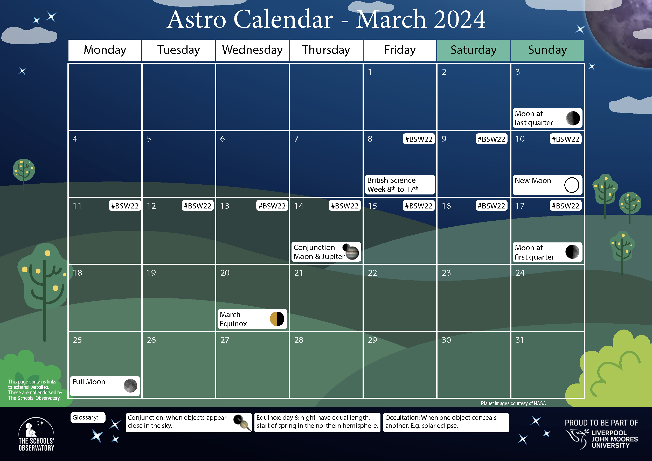 Image of March's Astro Calendar