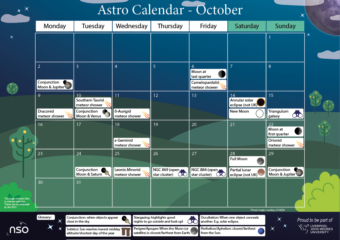 NSO AstroCal October