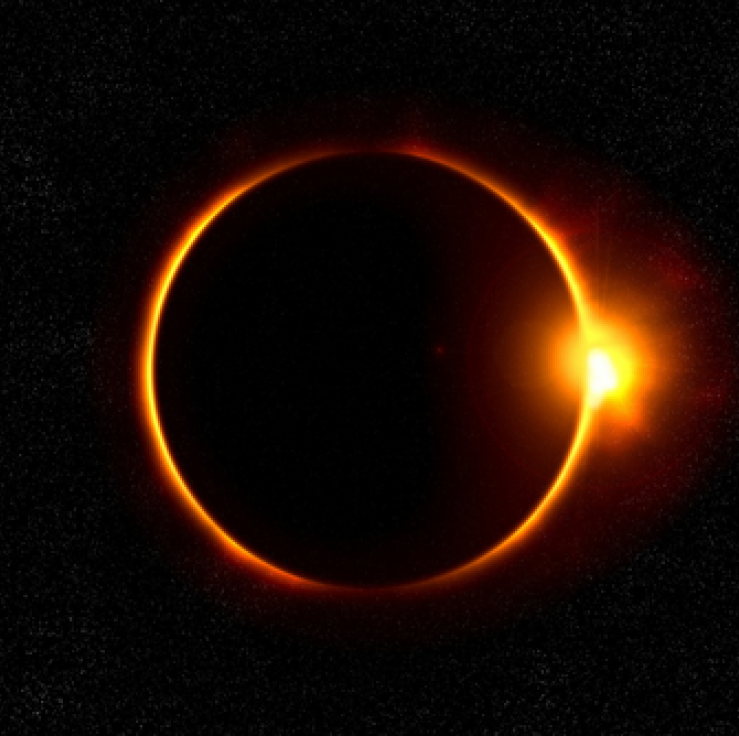 Photograph of a total solar eclipse