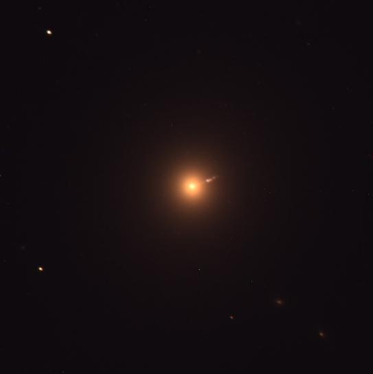 Messier 87 with the relativistic jet in view on the right-hand side