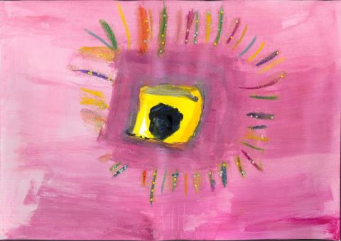 An eye-like splash of colour inspired by a planetary nebula by Emily