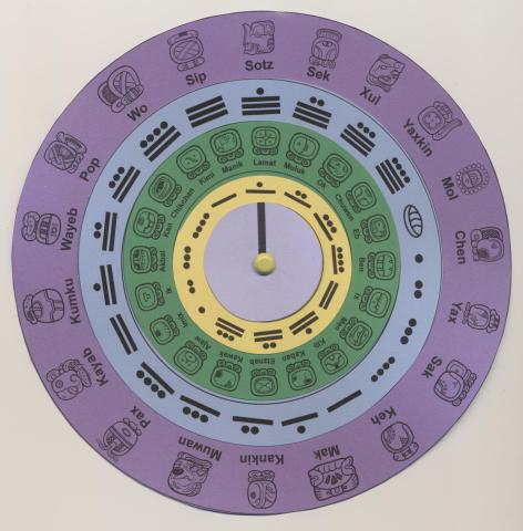 Construction paper Mayan calendar