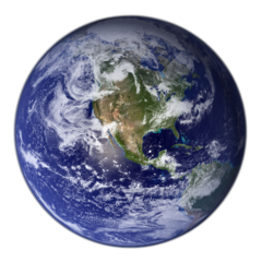Earth with transparent background