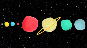 The 8 planets of the Solar System made out of Play-Doh