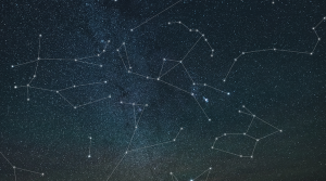 Constellations shown in the night sky