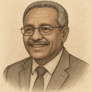 An AI generated sketch of Legesse Wetro