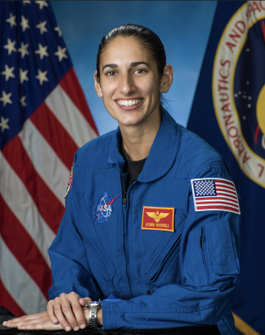 Jasmin Moghbeli in her space suit 